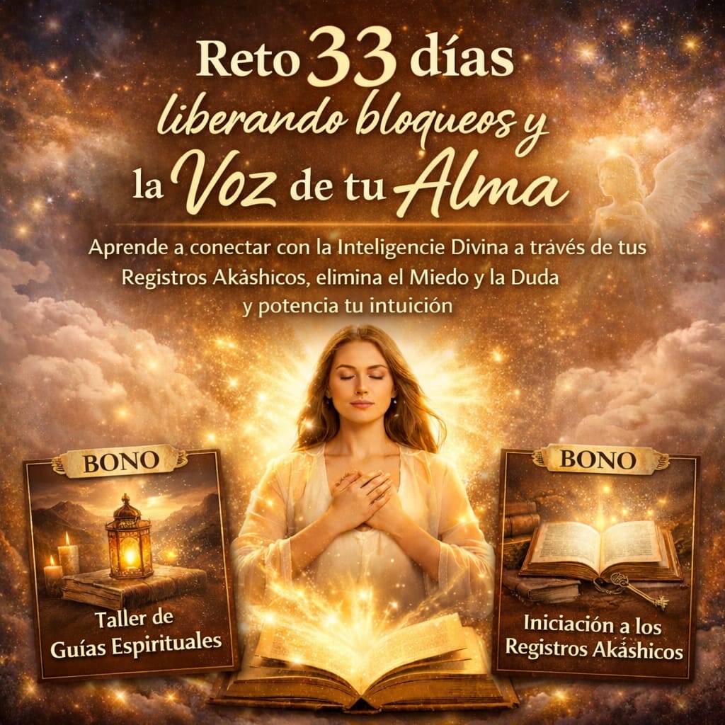 ✨ Reto de 33 días liberando Bloqueos y Reconociendo la Voz de tu Alma + 2 Bonos
